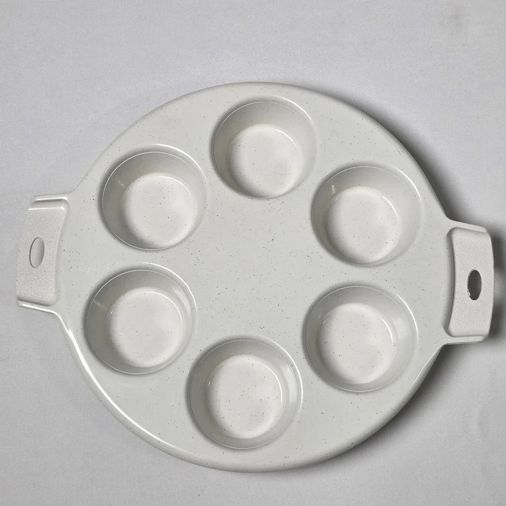 LittonWare‎ Muffin Pan Cream Speckled Vintage Microwave Oven Safe Set 2